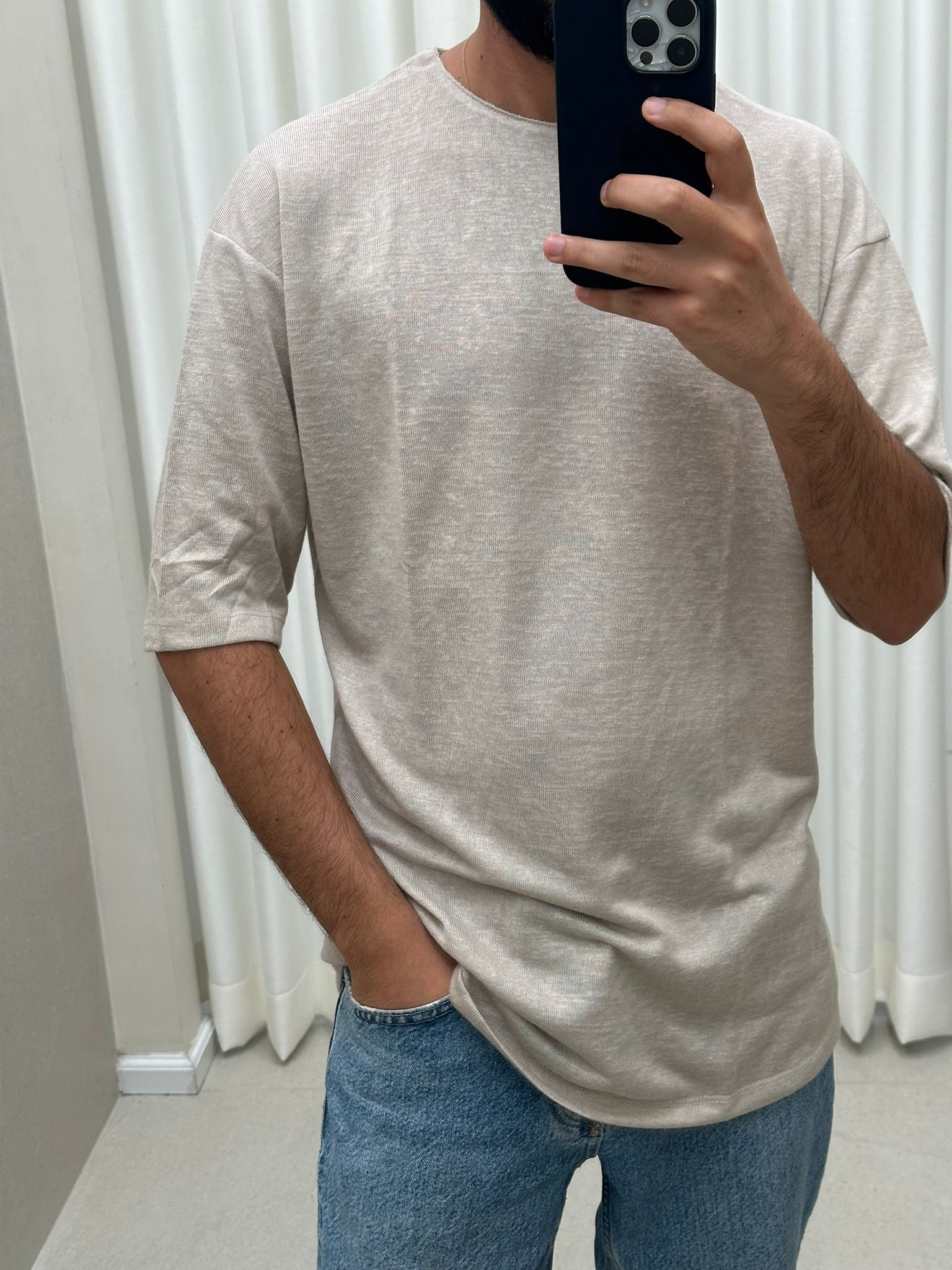 Linen T shirt – תמונה 8