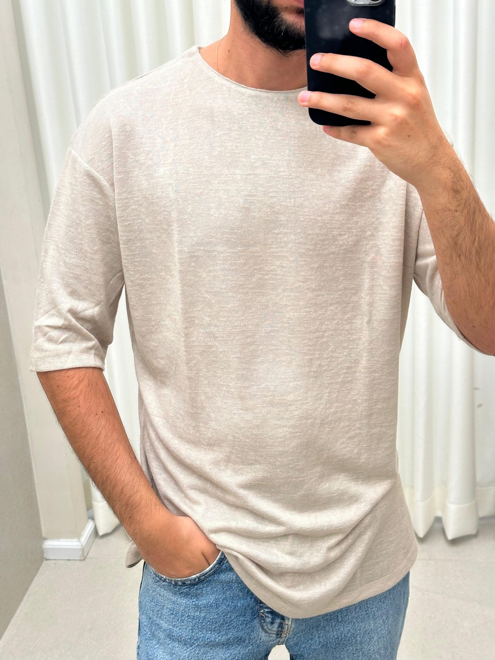 Linen T shirt – תמונה 6