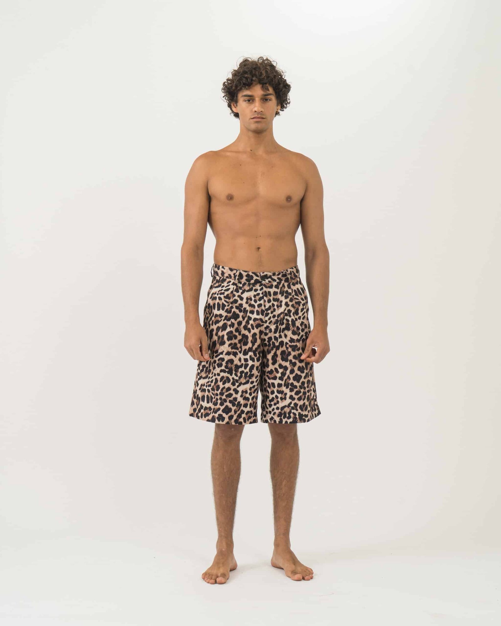 leopard padre shorts